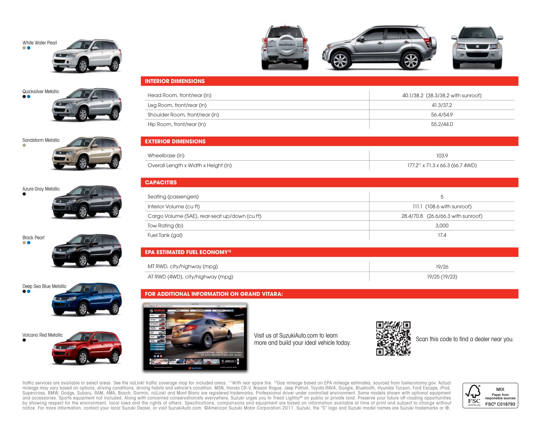 2012 Suzuki Grand Vitara Brochure Page 11